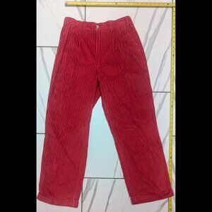 PJ Mark Red Corduroy Jeans Pants baggy loose size 34L x 32